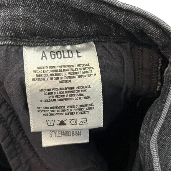 AGOLDE Sophie High Rise Skinny Jeans Silence Grey Distressed Size 26 - Picture 10 of 12